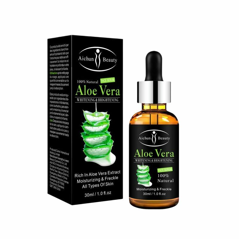 Aloe Vera Gesicht Serum Öl Kontrolle Nach Sonne Reparatur Feuchtigkeitsspendende Gesichts Essenz Poren Schrumpfung Anti Aging Hautpflege Lösung