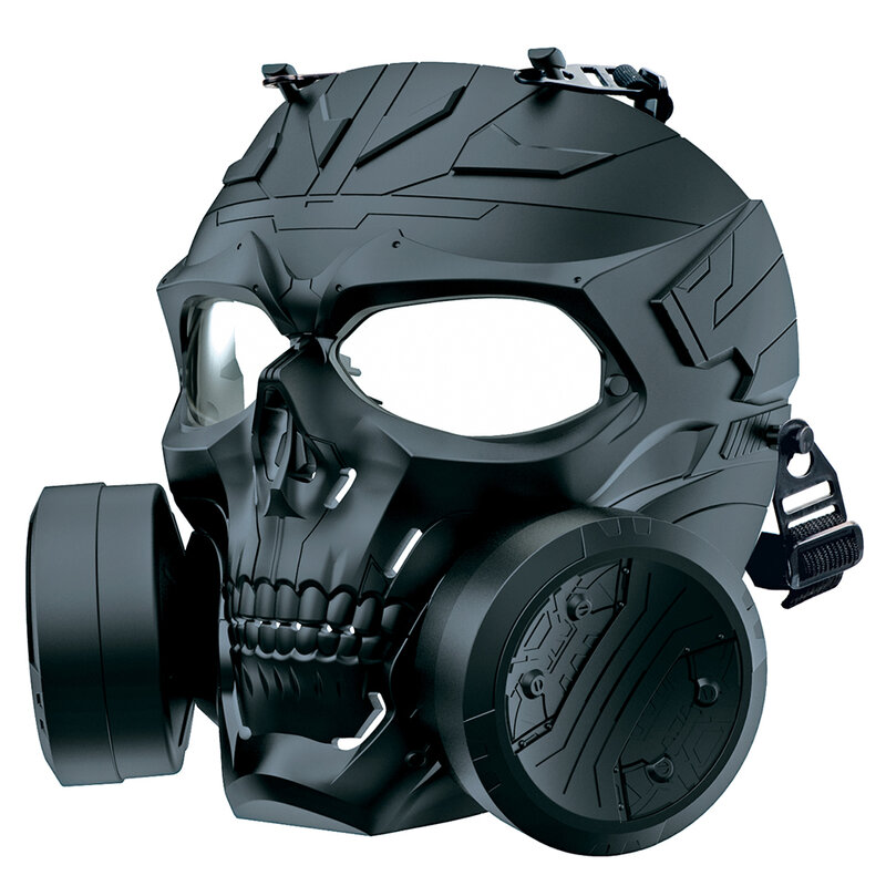 AIRSOFTA Airsoft Biochemical Machinery Dual Fan Mask Tactical PC Lens Protective Mask Outdoor BB Gun Paintball Hunting Equipment