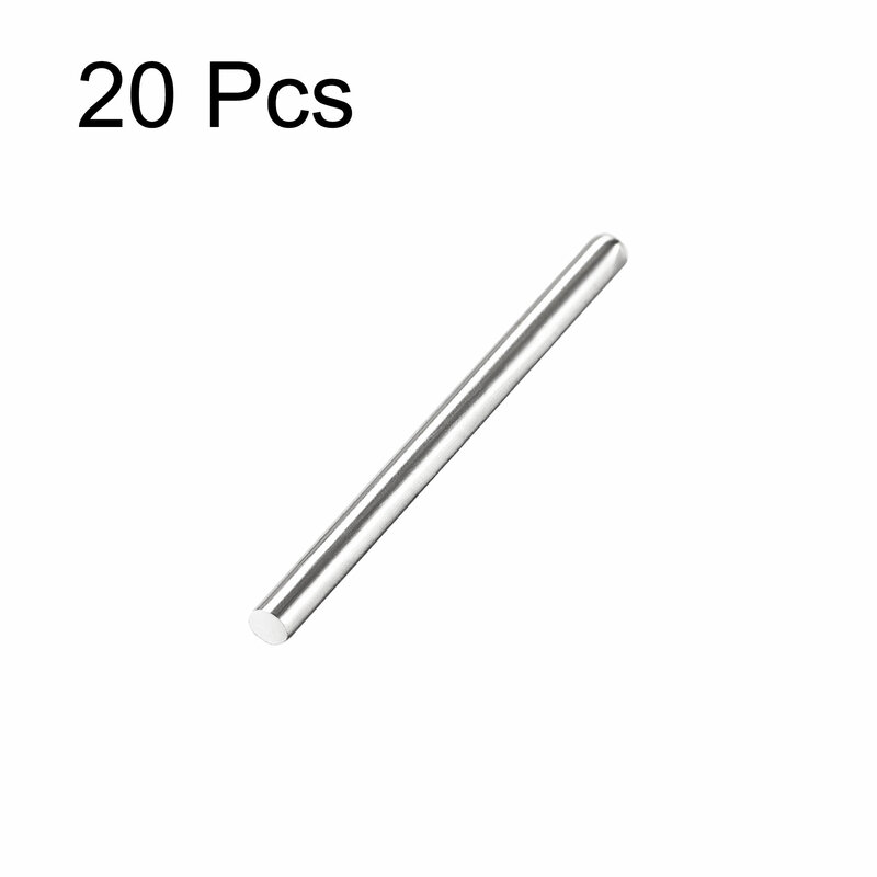 Uxcell 2Mm X 25Mm 304 Roestvrij Staal Stevige Ronde Staaf Voor Diy Craft-20Pcs