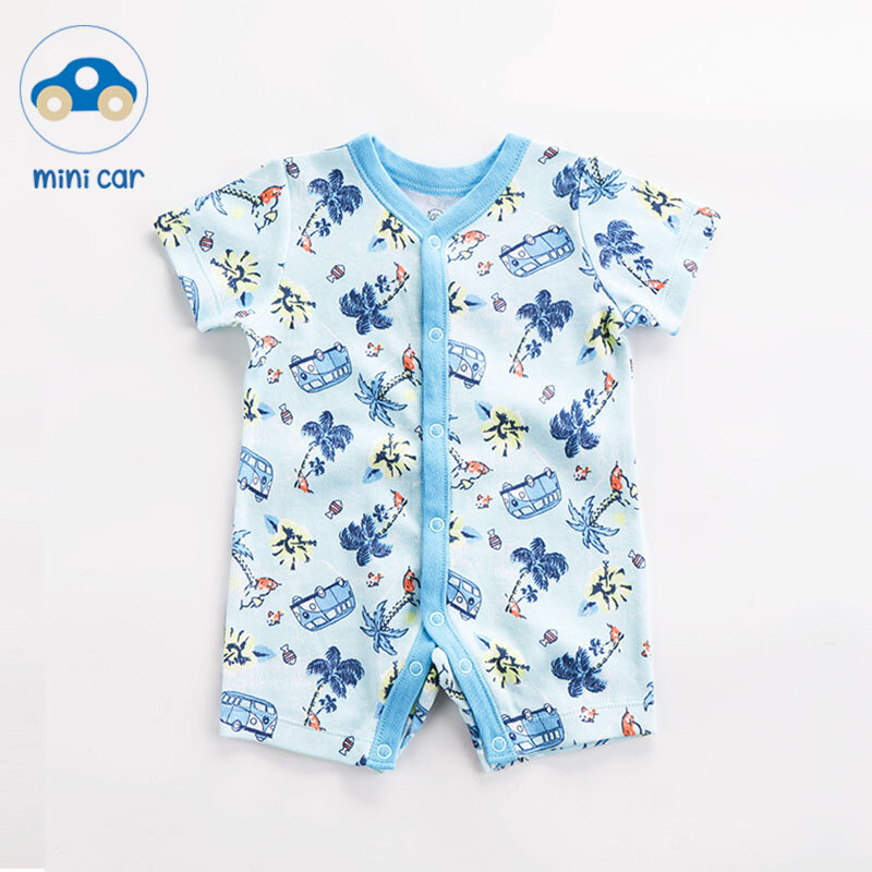아기의 원피스 양복, 아기의 아기 소녀 아기의 순수한 면화 여름을위한 오픈 엔드 옷