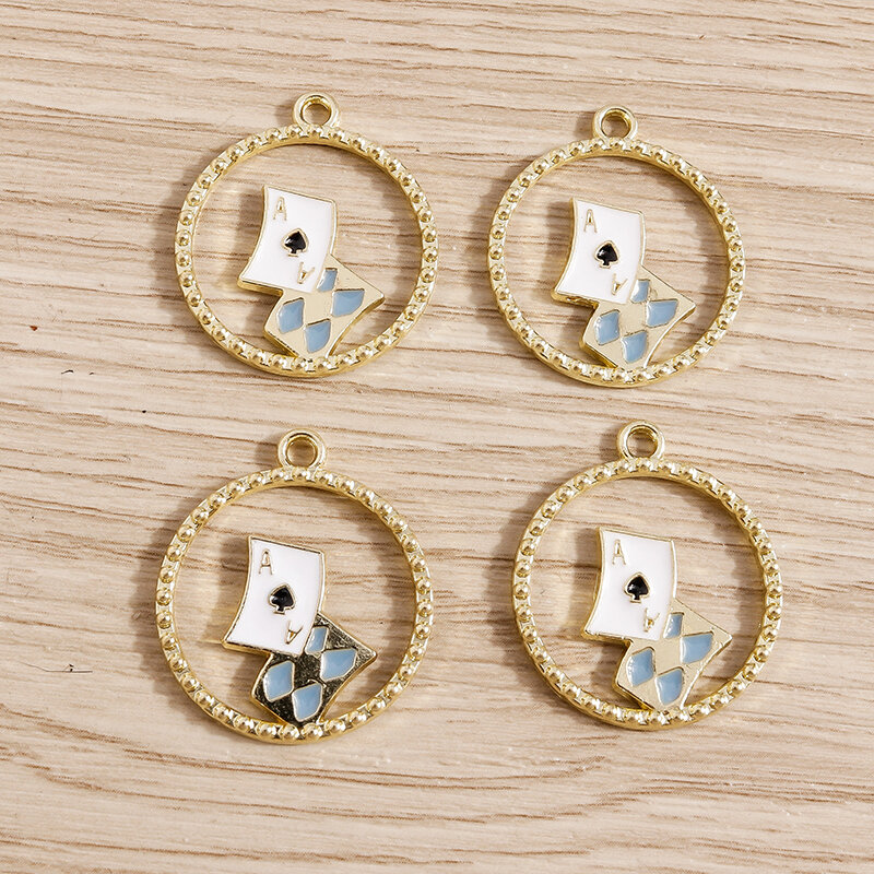 10pcs 22*25mm Enamel Alloy Hollow Pocker Charms for Pendants Necklaces Earrings Bracelets DIY Handmade Jewelry Making Crafts