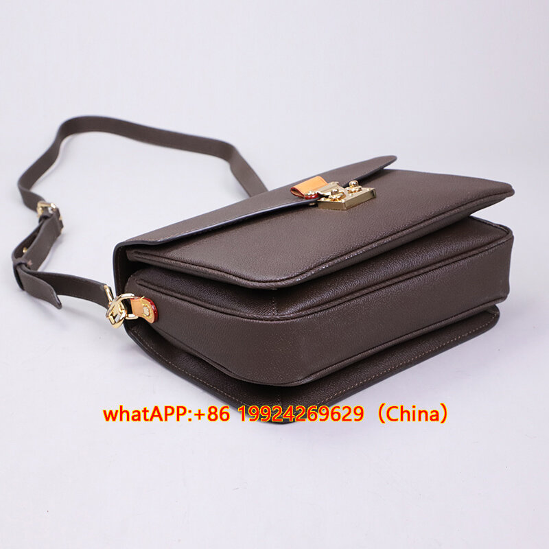 Women's High Quality Monogram Classic Messenger Bags Fashion Real Leather Shoulder Handbags Free Shipping Luxury Brand Metis Bag