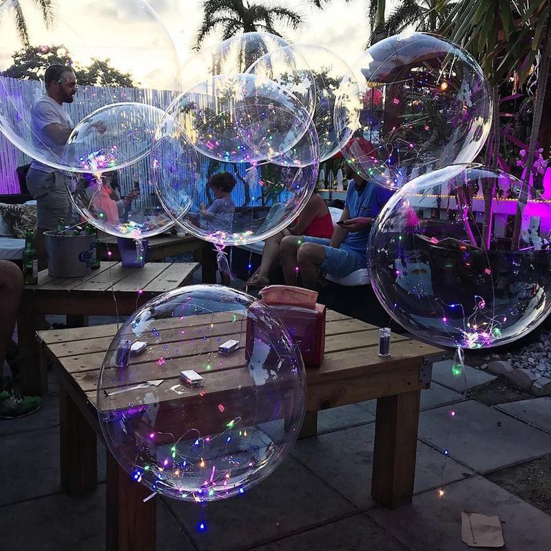 СВЕТОДИОДНАЯ Гирлянда-подставка, светящаяся, прозрачная, светящиеся воздушные шары Bobo светодиодов, 1 комплект