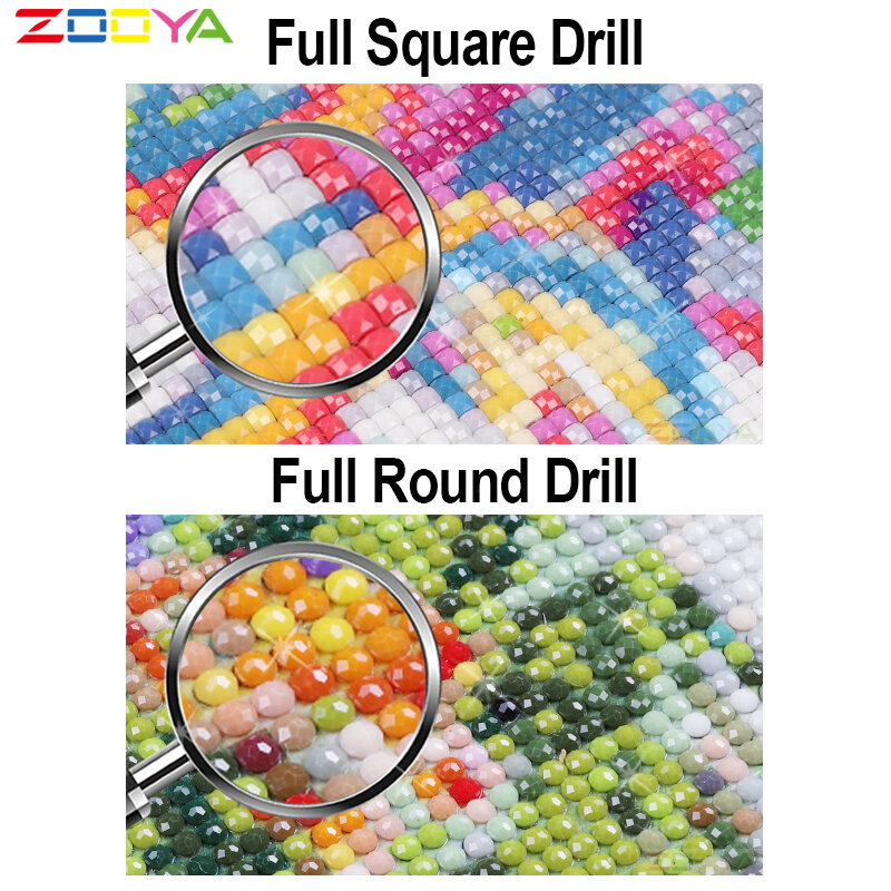 Zooya personalizado pintura de diamante imagem pessoal diamante bordado quadrado completo & broca redonda strass mosaico imagens casa presente