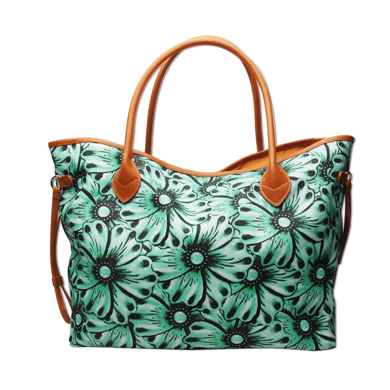 Nova chegada lona tote saco personalizado impresso fim de semana dom1071851 girassol bolsa para as mulheres no verão