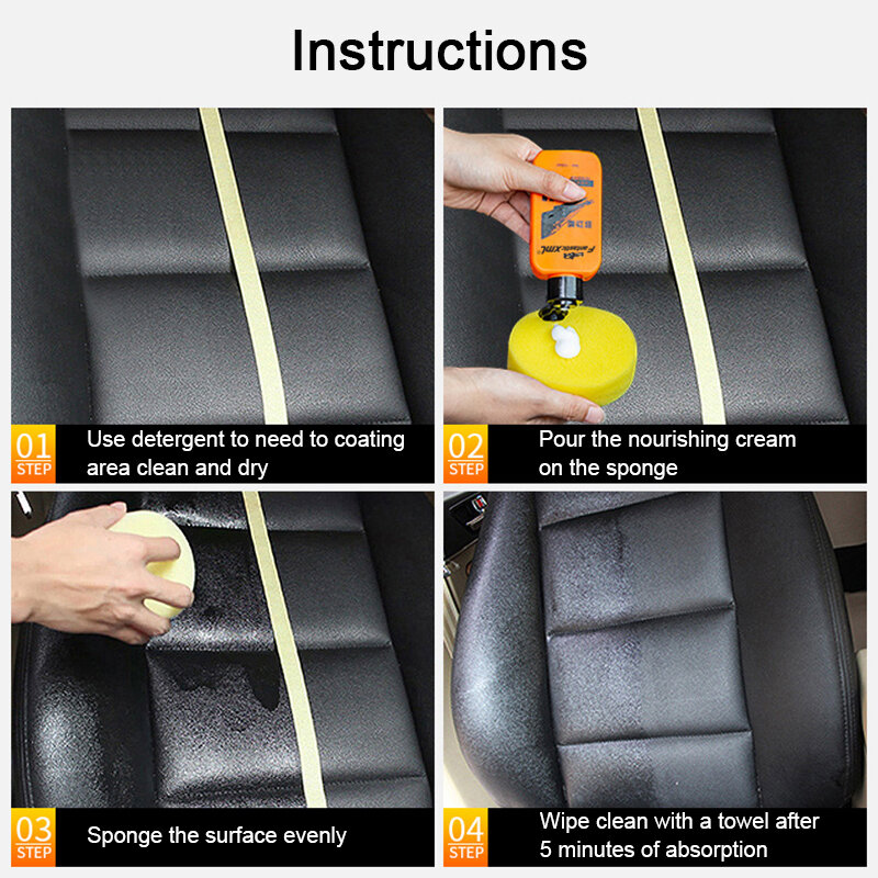 Auto & skóra odnowiona pasta do powlekania środek do konserwacji środek do odnawiania wnętrze samochodu naprawa lakieru skórzanego krem
