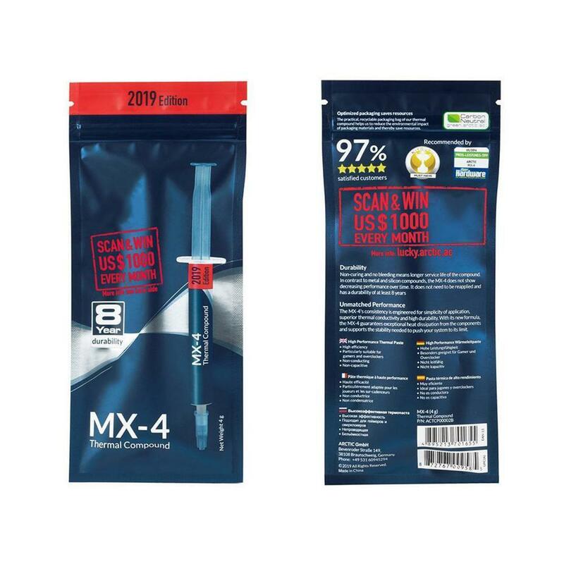 MX-4 de pasta térmica, procesador MX4, 2g, 4g, ventilador de refrigeración, grasa térmica, VGA, disipador de calor, pasta de yeso