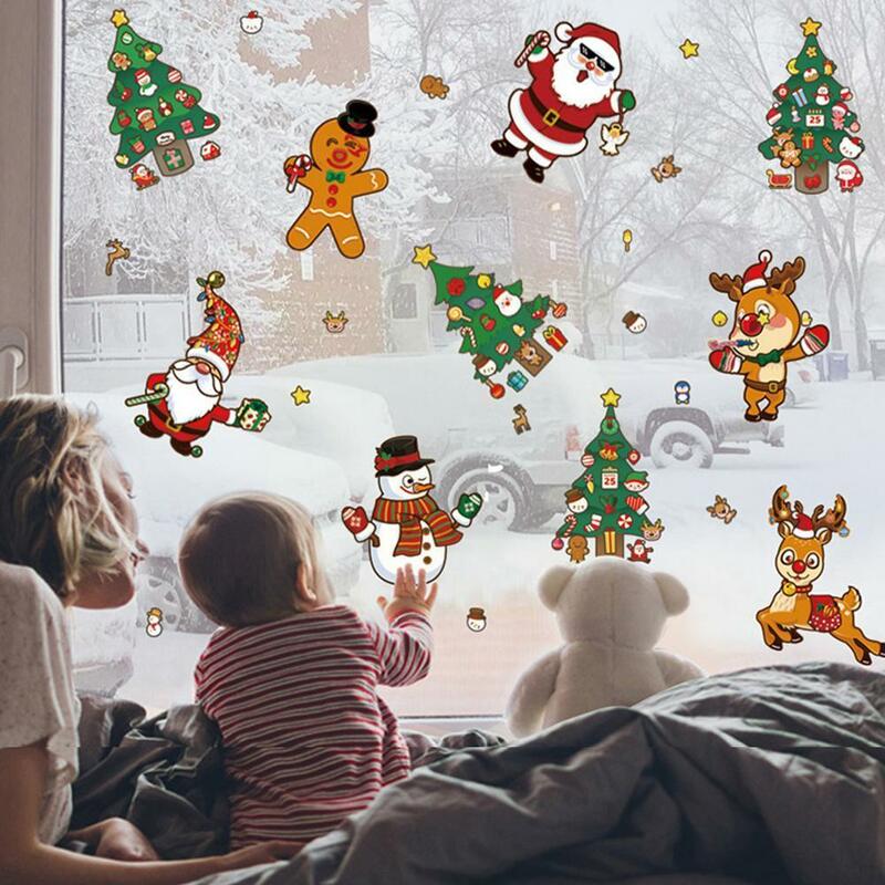 Pegatina de Navidad de dibujos animados para niños, árbol de inteligencia para el desarrollo de Papá Noel, muñeco de nieve, St M7V5, novedad de 2022