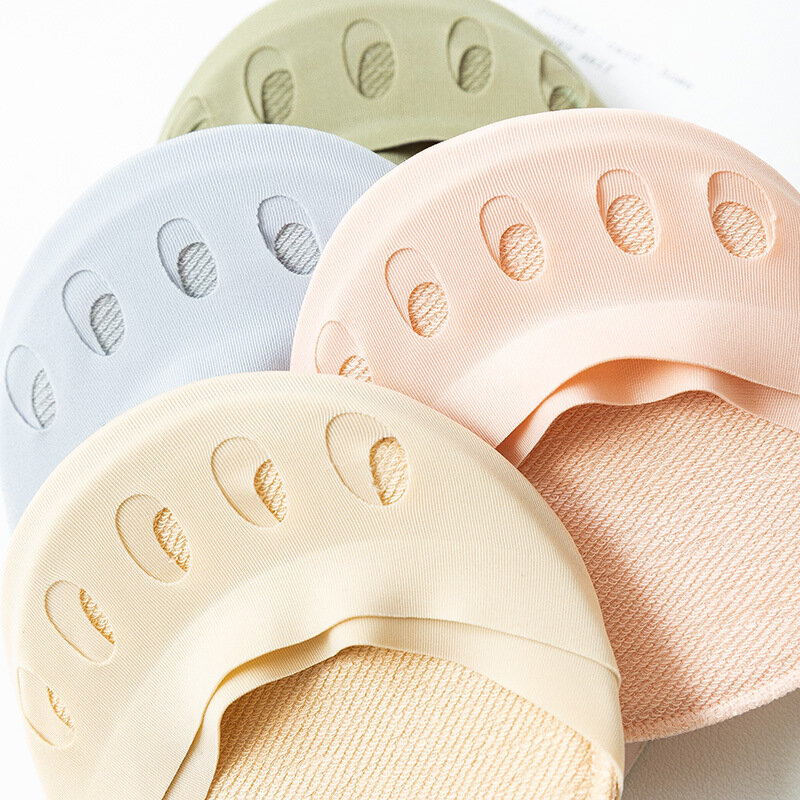 Calcetines de silicona con punta abierta para mujer, calcetín de algodón, transpirable, japonés, con sandalias