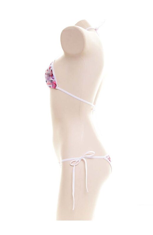 Mini Bikini de dessin animé Lolita Kawaii, Lingerie japonaise Sexy, mosaïque, costume érotique pour adulte, ensemble de sous-vêtements pour femmes