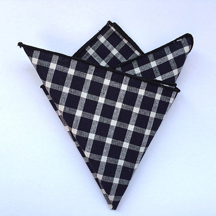 Matagorda 高品質綿ハンカチチェック柄のハンカチポケット正方形の宴会ポケットタオル服アクセサリーネクタイスカーフ