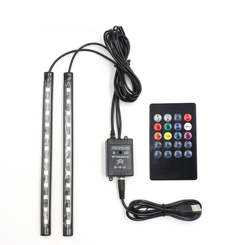 자동차 인테리어 LED 장식 분위기 램프 다채로운 음성 제어 램프 자동차 발 조명 주변 램프