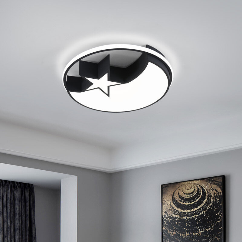 Led lâmpada do teto lustre lâmpada inteligente sala de estar decoração ventilador de teto luzes 36w 120w legal e quente branco natural luz