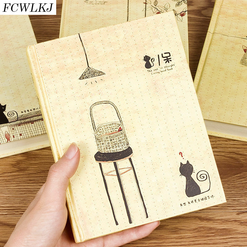 Creative Trend Color Page 32K Notebook Cute Cat Diary Hardcover Hand Book School Supplies  Notebooks and Journals