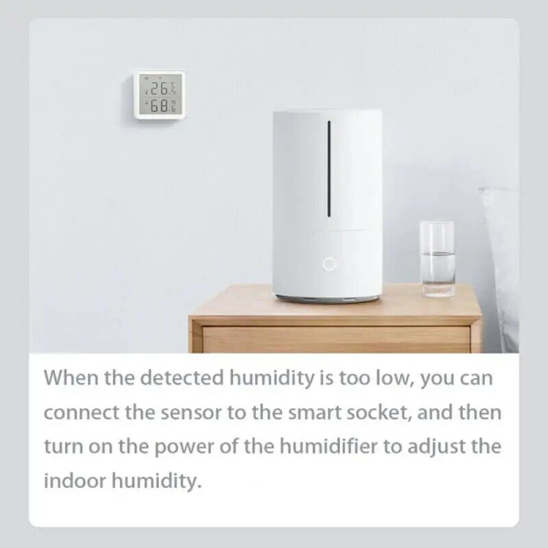 Tuya – capteur WIFI Smart Life de température et d'humidité, hygromètre d'intérieur, thermomètre avec écran LCD pour Alexa et Google Assistant