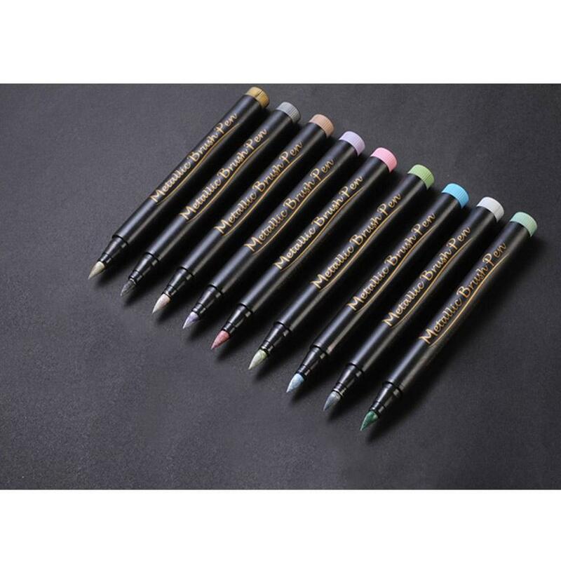 10Pcs Metal Soft Head Markers Paint Pens For Painting Mark DIY Marker Pen Art Marker For Stationery 8151BR Paint Pens