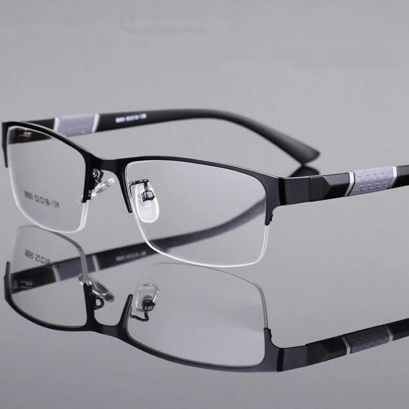 Kacamata Baca Tren Baru Kacamata Baca Pria dan Wanita Kualitas Tinggi Setengah Bingkai Kacamata Baca Pria Diopters + 1.0 + 4.0