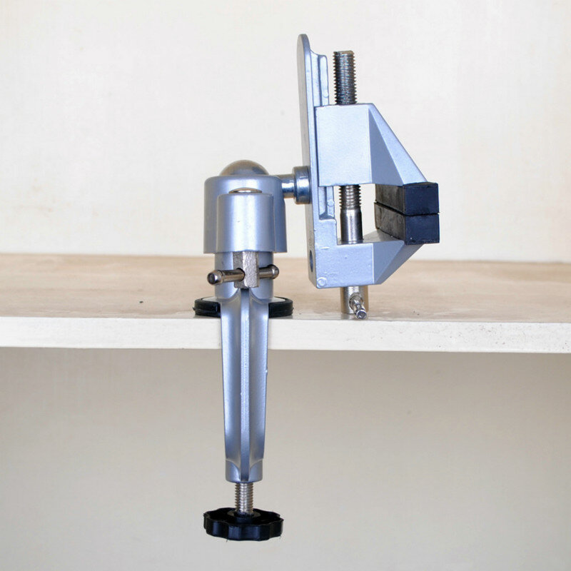 Braçadeira de bancada 2 em 1, grampo de 360, suporte de mesa, broca para ferramenta rotativa, ferramentas de modelo de artesanato ferramenta de trabalho metálico