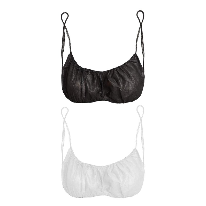 50 Stuks Vrouwen Wegwerp Bras Elastische Bandjes Spa Top Ondergoed Non-woven Bustehouders Voor Spray