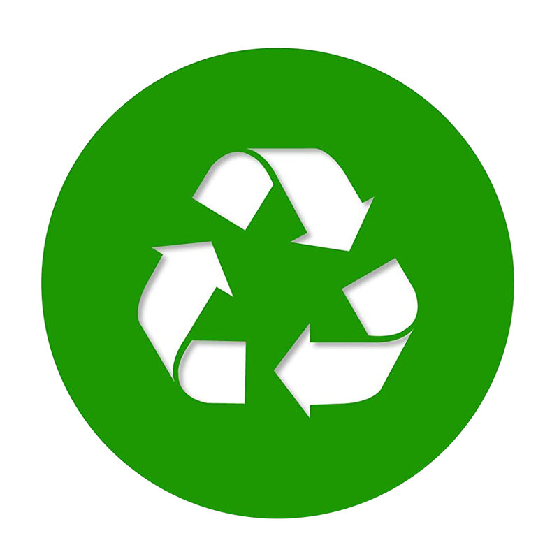 Ctcmdaur Ulang Lingkungan Sampah Logo Daur Ulang Label Dalam dan Luar Ruangan Kantor Tahan Air Vinil Amal Stiker PVC