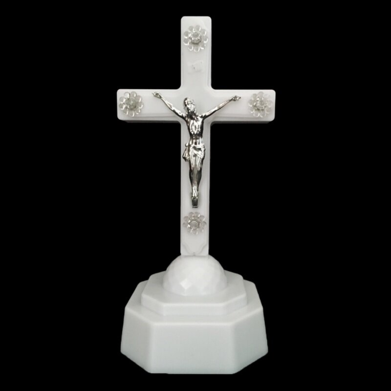 Светодиодный светильник с Иисусом Христа Lcon, крест, домашние церковные молитвенные украшения, сувениры для церкви 11 мкА