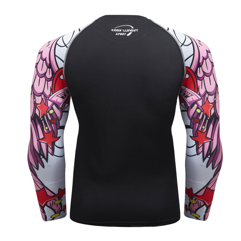 Cody Lundin Outddor Marathon Lauf Übung Männer Langarm Shirt Quick Dry Fitness Yoga Sport Komprimieren Kleidung