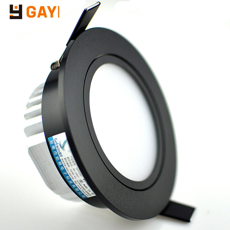 고품질 LED COB 스포트라이트 천장 램프 AC110 220V 5w7w 9w 12w 15w 알루미늄 매입 통 라운드 LED 패널 조명 실내