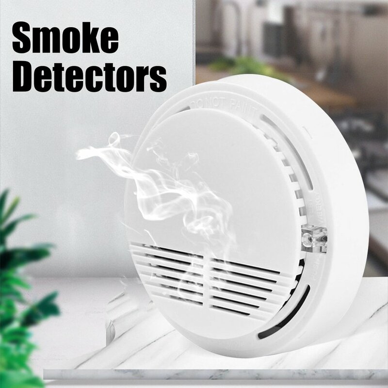 1Pcs เครื่องตรวจจับควันไฟเครื่องตรวจจับ Sensitive Photoelectric อิสระ Fire Smoke Sensor สำหรับ Home Office Shop Home