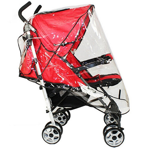 Carrinho de bebê impermeável, carrinho para crianças com proteção contra chuva, transparente, à prova d'água