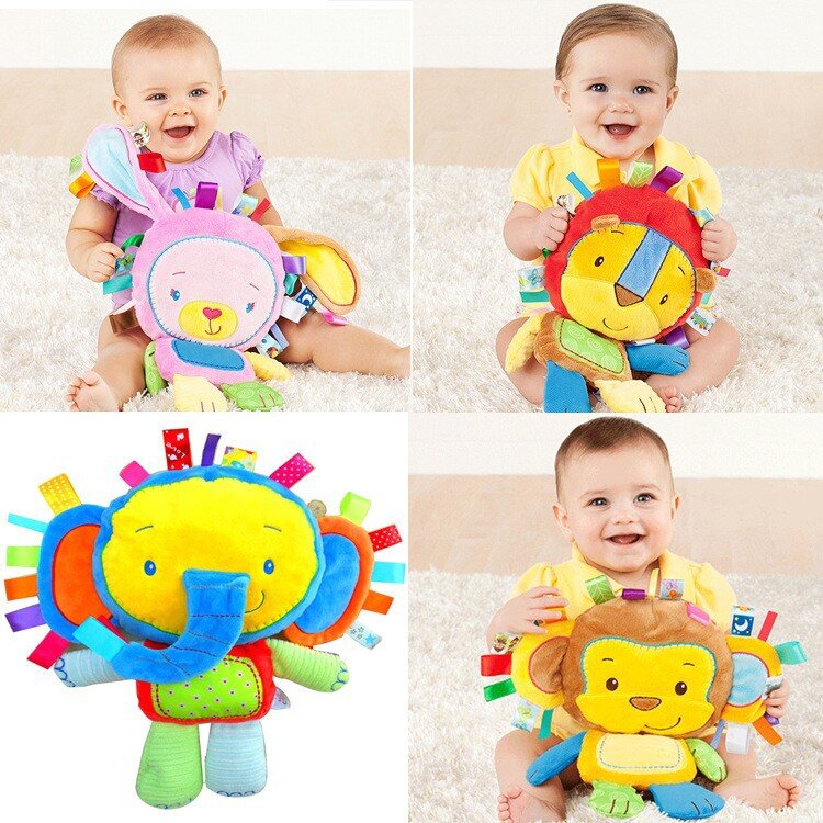 Sonajeros y móviles de felpa Kawaii para bebé, 10 estilos de animales, Infantil de 0 a 12 meses para regalo, 2017