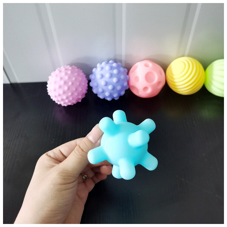 ของเล่นเด็กมือ Touch Ball Sensory ของเล่นเด็กทารก Rattle นวด Kawaii Soft Ball สัมผัสการพัฒนาสำหรับทารก Игрушки Для Детей