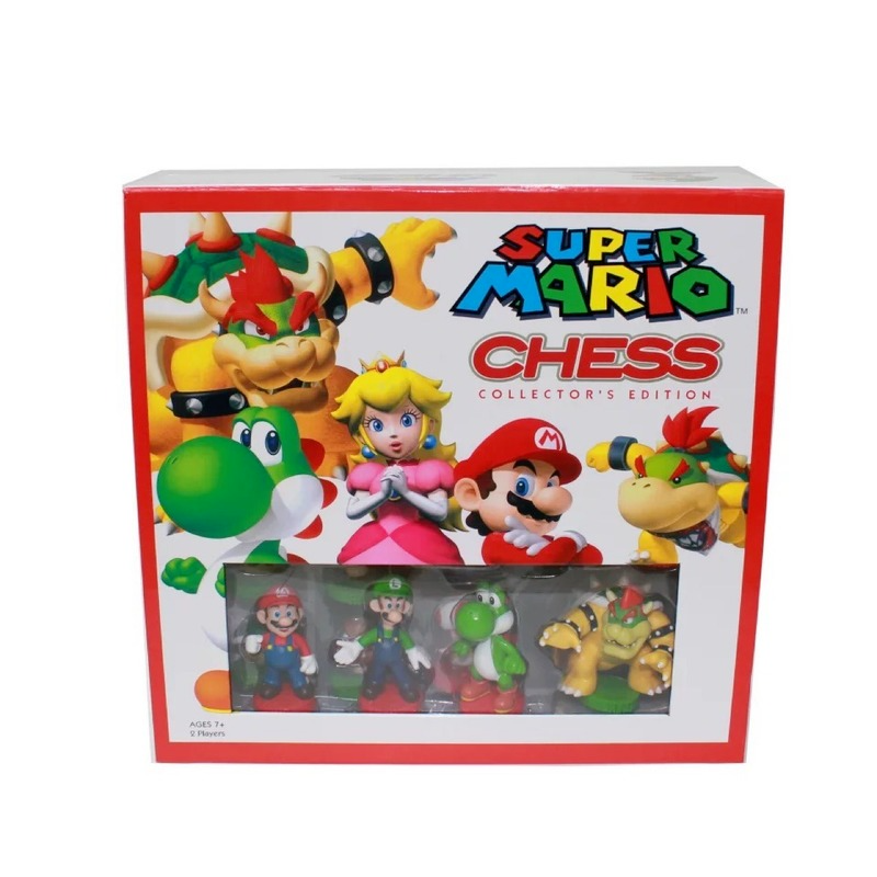 Super Mario seria Super Mario Brothers kolekcja szachowa PVC model postaci zabawki 32 torby prezentów urodzinowych dla dzieci