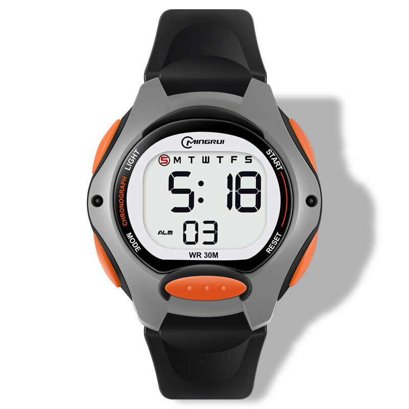 Relojes deportivos para niños y niñas, reloj electrónico impermeable con alarma LED, Digital