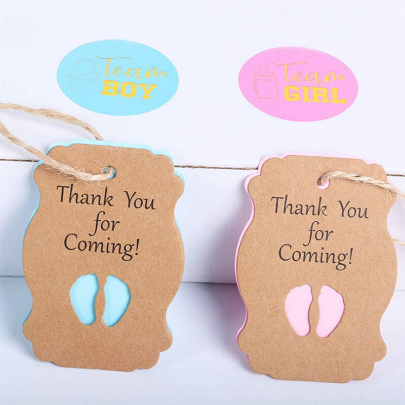 25pcs Thank You For Coming Kraft Paper Tag New Born 1st Birthday Party Decoration Babyshower Christening Creative Paper Tags