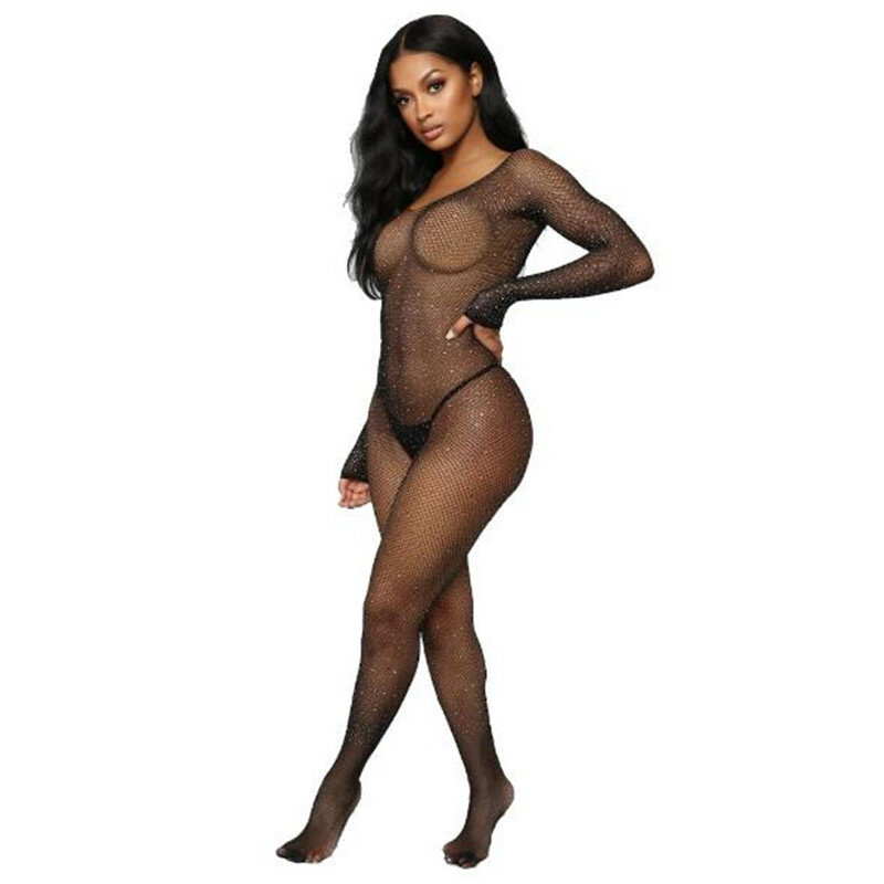 Body noir Sexy pour Femme, Body Transparent en maille, moulant, soirée, soirée, été, nouvelle collection