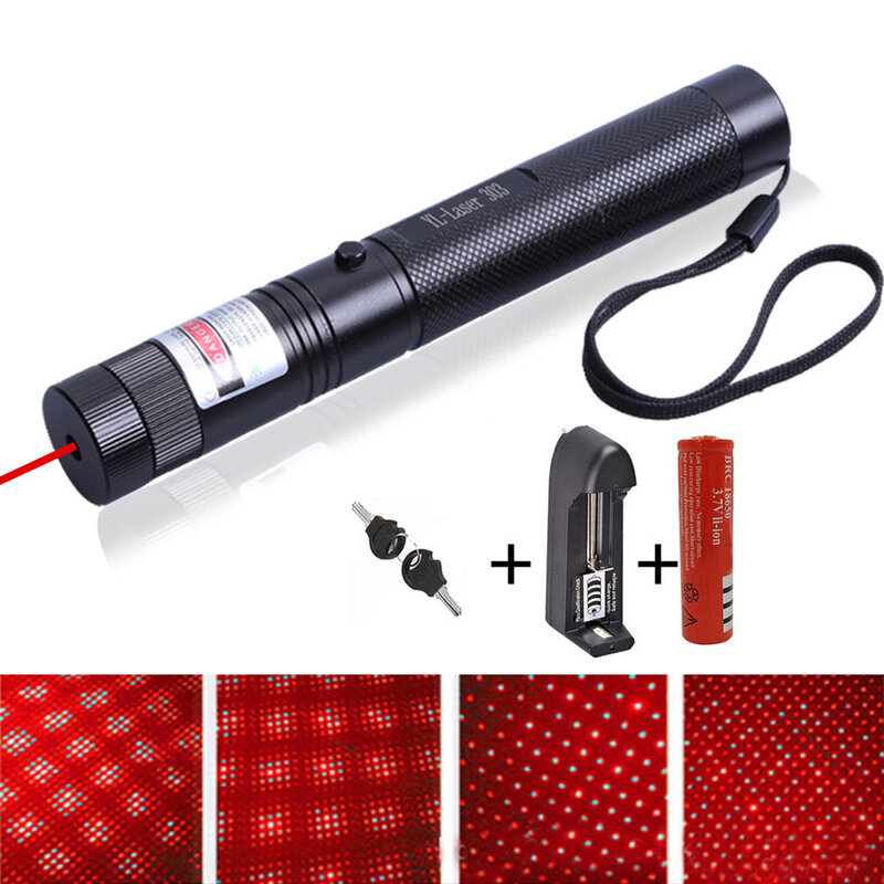 Laser vermelho 8000m ponteiro laser verde visão 303 ponteiro equipamento de alta potência laser foco ajustável laser