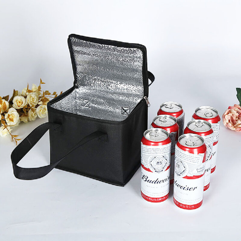 S/l portátil almoço refrigerador saco dobrável isolamento piquenique gelo pacote comida térmica bebida transportadora sacos isolados saco de entrega de alimentos