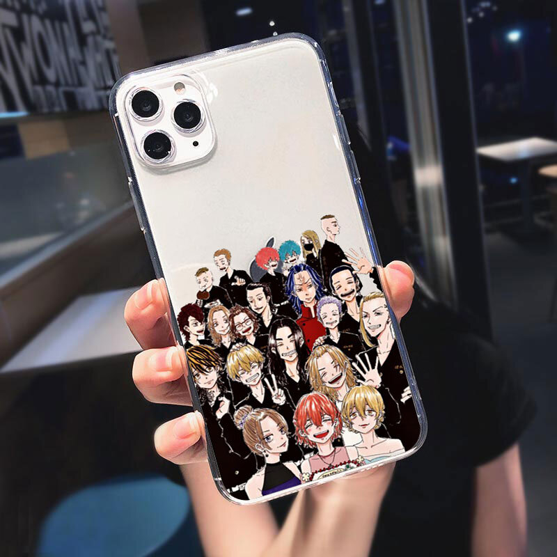 Japanse Anime Tokyo Revengers Telefoon Case Voor Iphone 11 12 Pro Max Xr X Xs Max 7 8 Plus 6S Se Zachte Siliconen Clear Cover Fundas