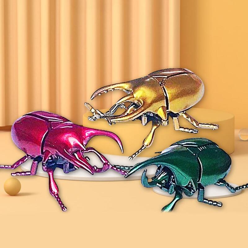 Zainteresowanie Mini odporne na zużycie solidne ozdoby modelowe realistyczne chrząszcz prezent urodzinowy fałszywe chrząszcz zabawka chrząszcz zabawka