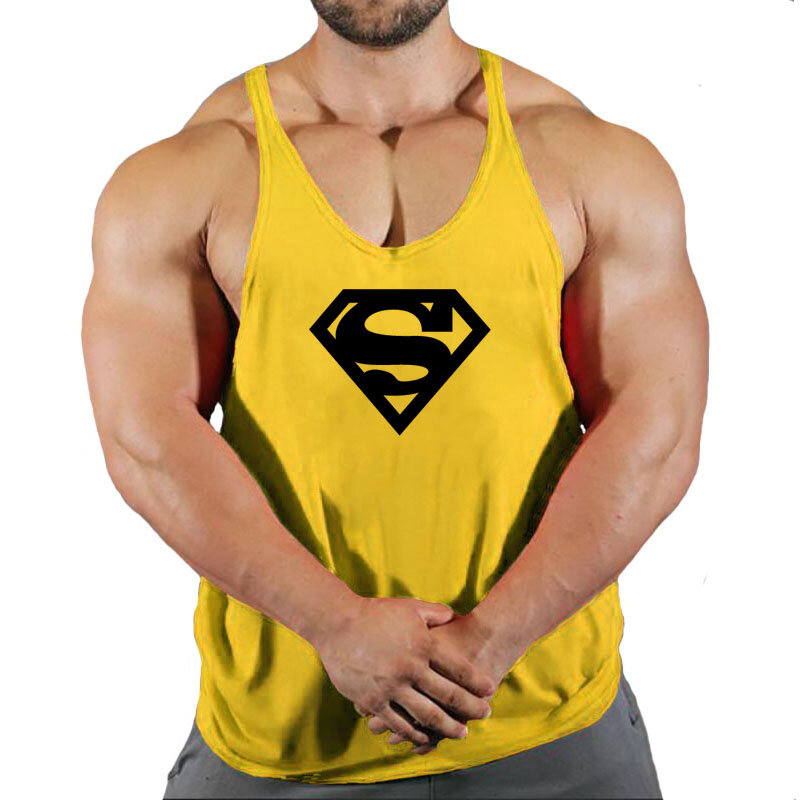 Neuheiten Bodybuilding stringer tank top männlichen Baumwolle Gym ärmelloses shirt männer Fitness Weste Singlet sportswear workout tanktop