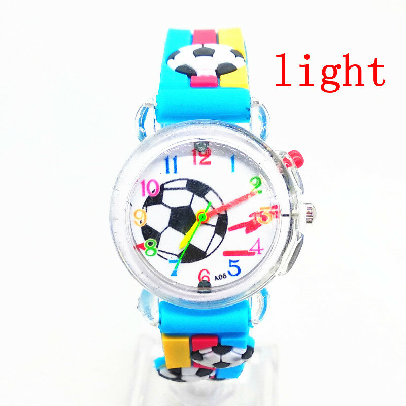Светящиеся Детские часы со светящимся автомобилем для футбола, детские часы хорошего качества, детские часы для мальчиков и девочек, наручн...