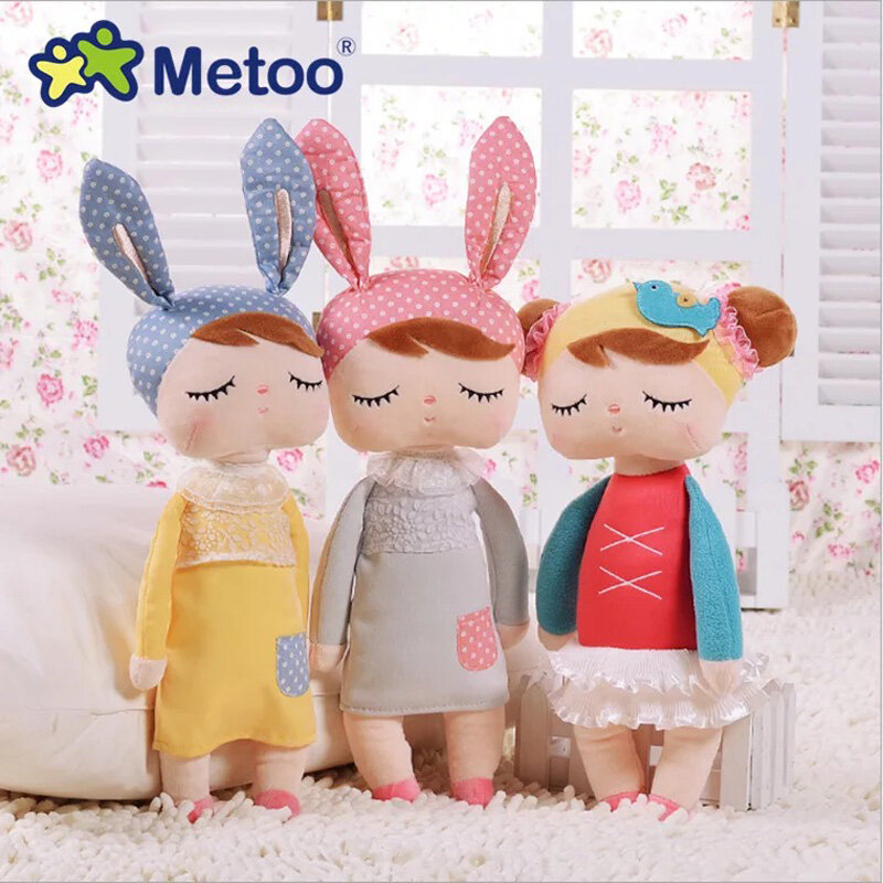 Metoo – poupée Angela, 2 pièces, grande et petite poupée douce, jouets de sommeil, bébé lapin, animaux en peluche pour filles, cadeaux d'anniversaire pour enfants