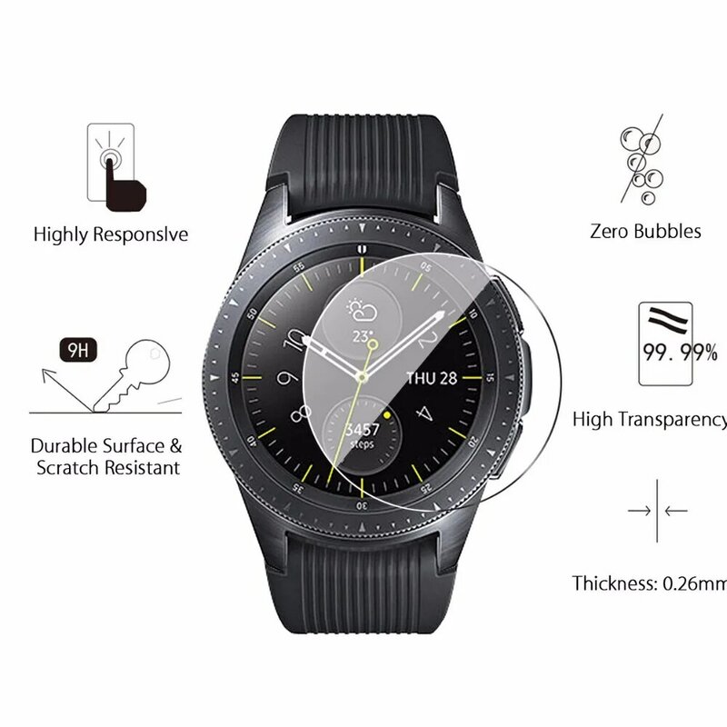 3PCS Explosion-Proof HD Transparent Protective Film Watch Screen Scratch Resistant Protective Cover For Samsung Galaxy 42mm 46mm