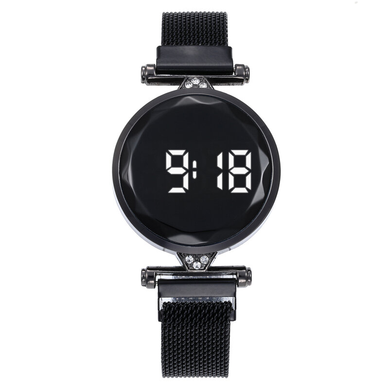 ¡Novedad de 2020! Reloj Led para hombre y mujer con pantalla táctil, reloj de pulsera para mujer con banda magnética, relojes deportivos para amantes