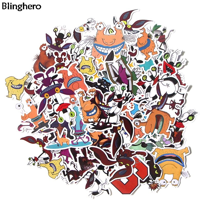 Blinghero śmieszne potwory naklejki 42 sztuk/zestaw Cartoon dzieci naklejki papiernicze naklejki bagaż naklejki na laptopa naklejki BH0125