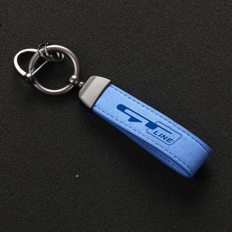 Fashion Suede Keychain Exquisite Gift Key Ring For Kia GT LINE ELANTRA Sportage Stinger KX5 K3 K4 K5 Auto Keyholder