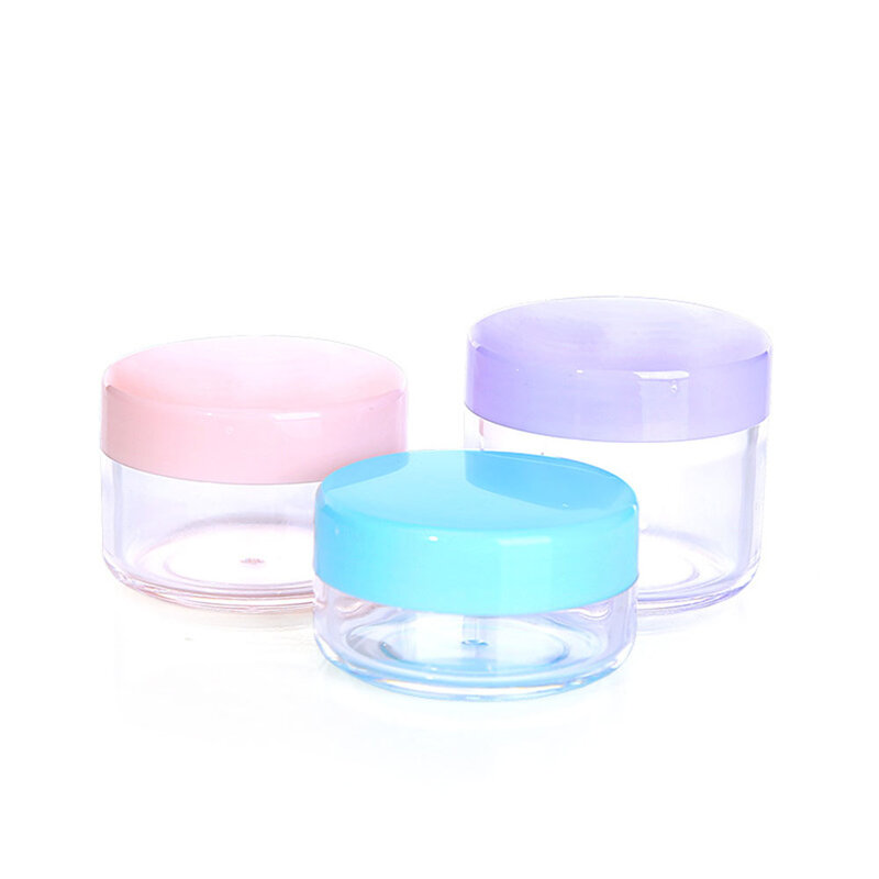 1 pz acrilico cosmetici vaso scatola trucco portatile crema Nail Art cosmetico tallone contenitore contenitore trasparente bottiglie riutilizzabili 2021