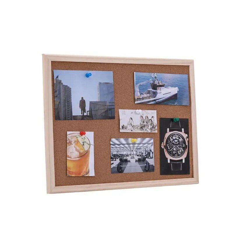 Tablero de corcho de 40x60cm, tablero de dibujo, marco de madera de pino, tableros blancos, decoración para el hogar y la Oficina
