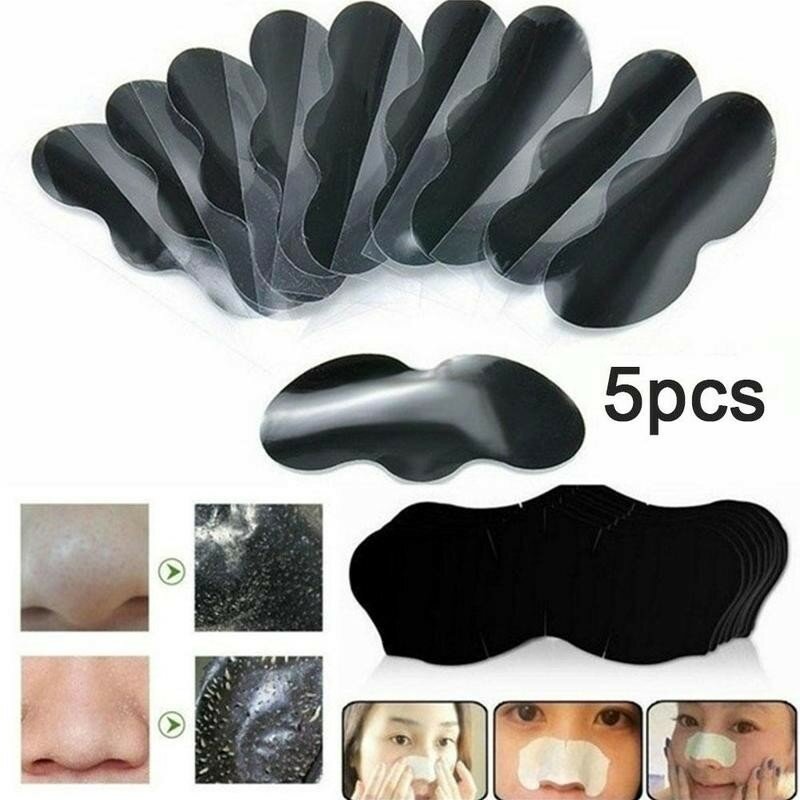 5pcs naso maschera per la rimozione di punti neri pulizia profonda cura della pelle riduzione dei pori maschera per il trattamento dell'acne naso punti neri strisce pulite dei pori