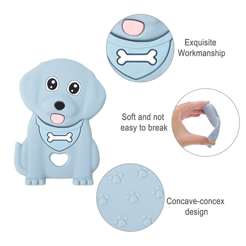 Silikon Beißring Nagetier Cartoon Tiere 1pc Food Grade Silikon Pandents DIY Zahnen Spielzeug Für Zähne Tiny Stange Baby Beißringe geschenk